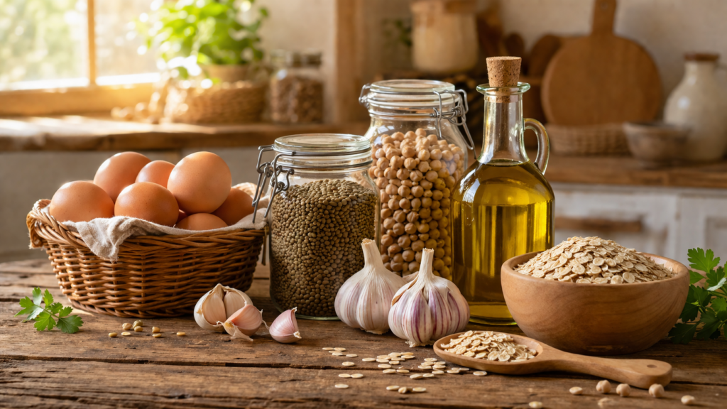 Selección de superalimentos baratos para una dieta saludable y económica