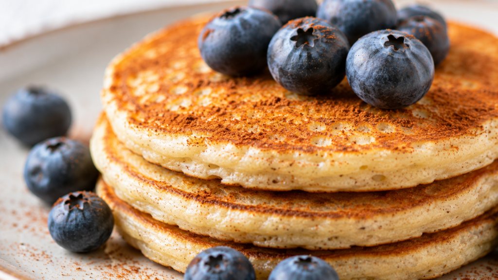 Pancakes saludables con arándanos sin azúcar añadido