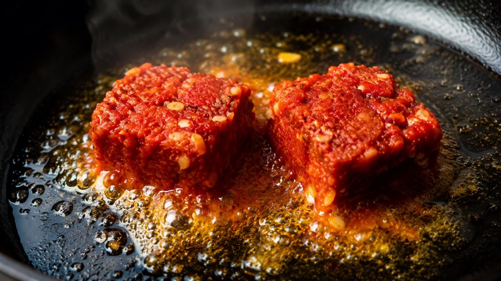 Descongelación rápida de sofrito al organizar comidas
