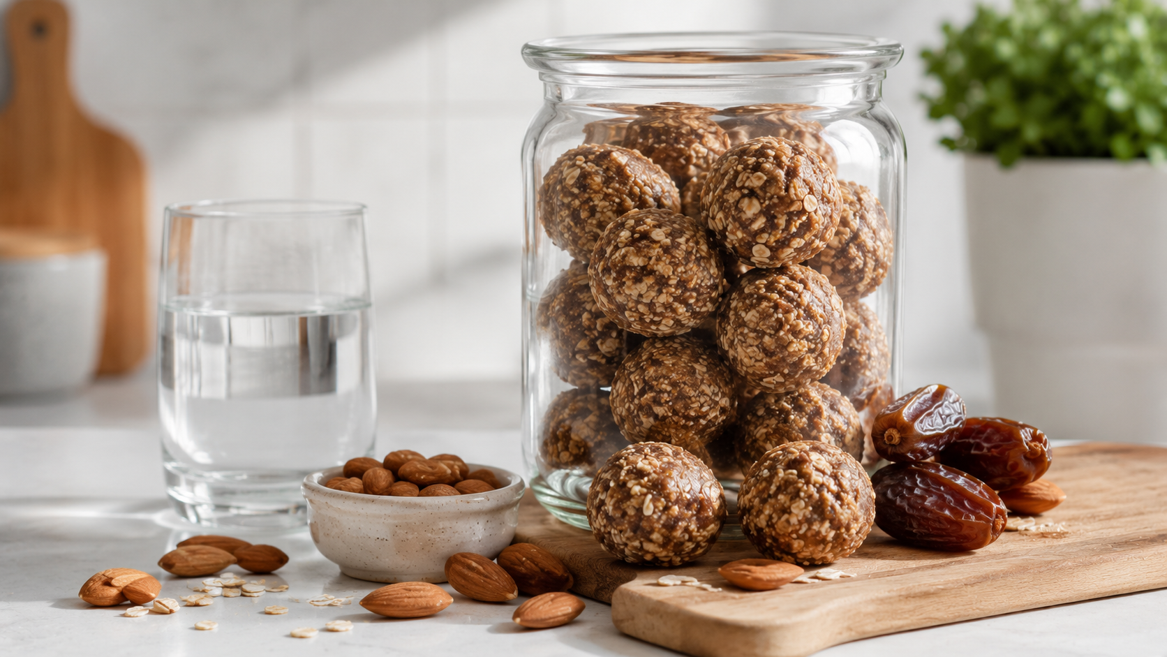 Snack energético de frutos secos y granola para antes de entrenar